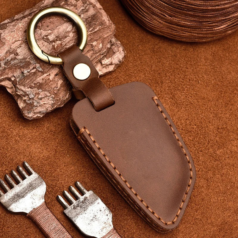 Premium Leder Autoschlüssel Hülle für BMW – Hochwertige Key Case Tasche aus Echtleder für F20, G20, G30, X1–X7 & mehr