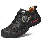 HNZPXW Herren Leder Sneaker – Atmungsaktive Sportschuhe für Alltag, Outdoor, Wandern & Reisen