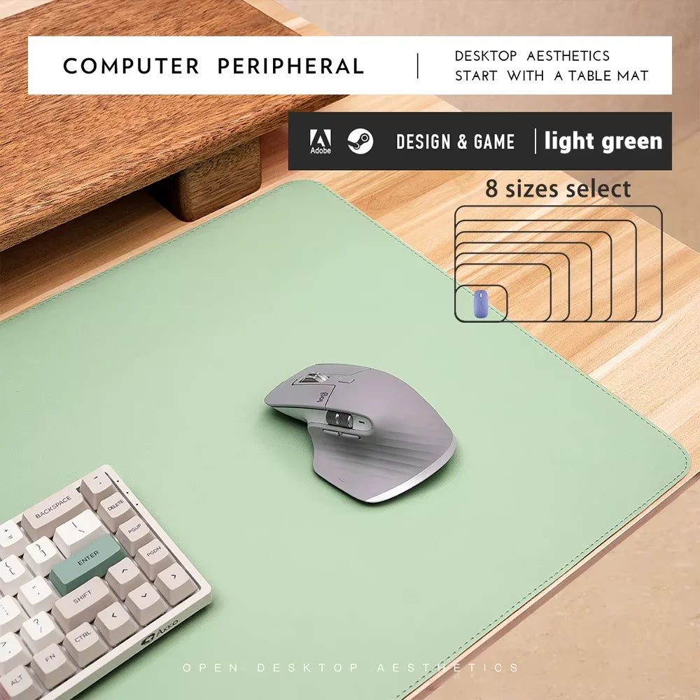 EMTRA Leder Gaming Mousepad – Großes, Rutschfestes & Wasserdichtes Mauspad in Mehrfarben für Büro, Gaming & Homeoffice