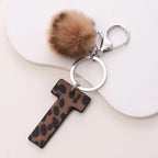 Modischer Leoparden Alphabet Schlüsselanhänger aus Kunstleder – Exquiser Buchstaben-Keyring as Handtaschen-Charm &amp; Geschenk 
