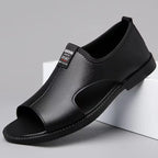 UXST Herren Ledersandalen 2024 – Claquettes d'été Gladiator de créateur, sandales confortables pour l'extérieur et les brins, Rutschfest und Leicht 