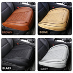 PU Leder Autositzauflage vorne – Universeller Sitzschoner mit Polsterung & Taschen, ganzjähriger Komfort