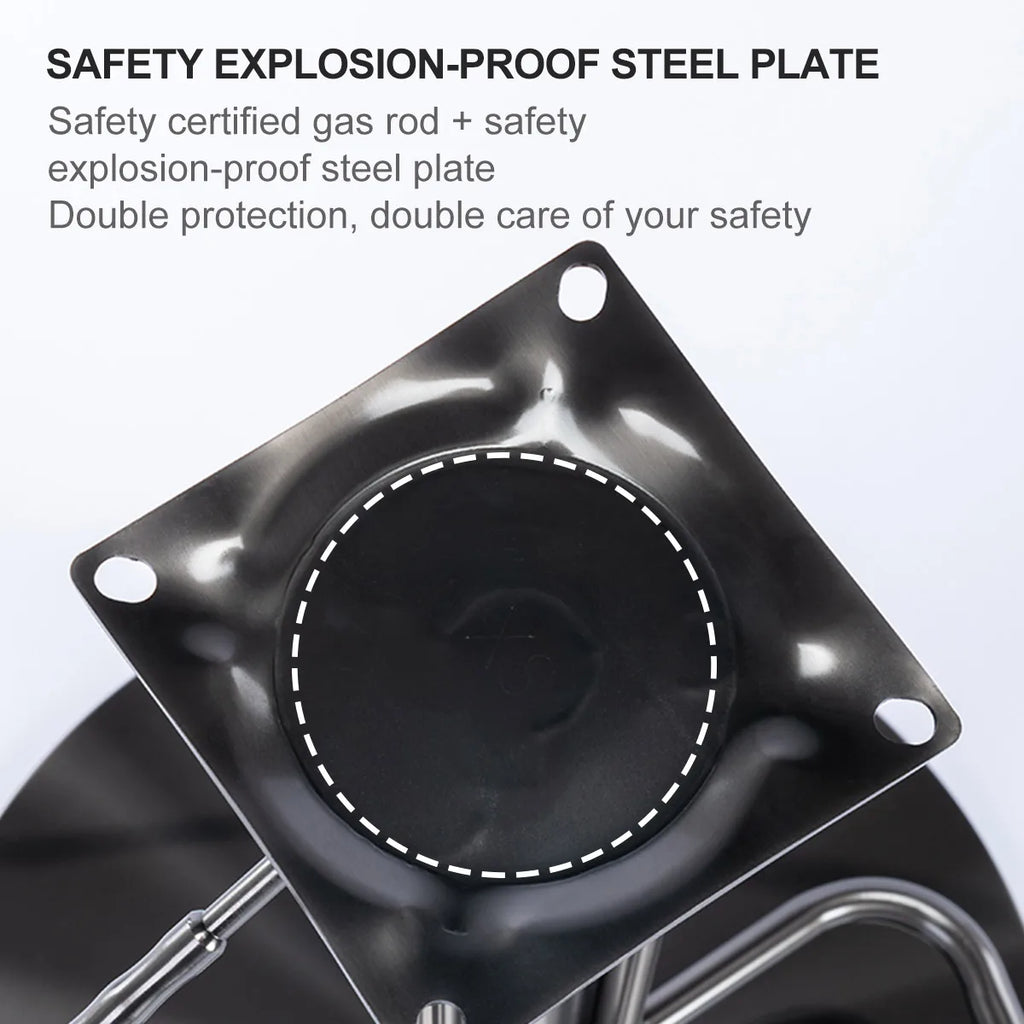 Rbefeuly Premium Barhocker aus Nappaleder – Höhenverstellbarer 360° Dreh-Barstuhl mit Rückenlehne & Edelstahlfuß für Küche, Bar & Essbereich