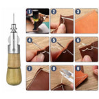 Juego de herramientas de cuero con grapadora Speedy Lock – Máquina manual profesional para cuero, lienzo y reparación