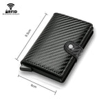 Carte RFID en cuir – Portefeuille fin avec protection de sécurité pour cartes de crédit, cartes bancaires et australiennes