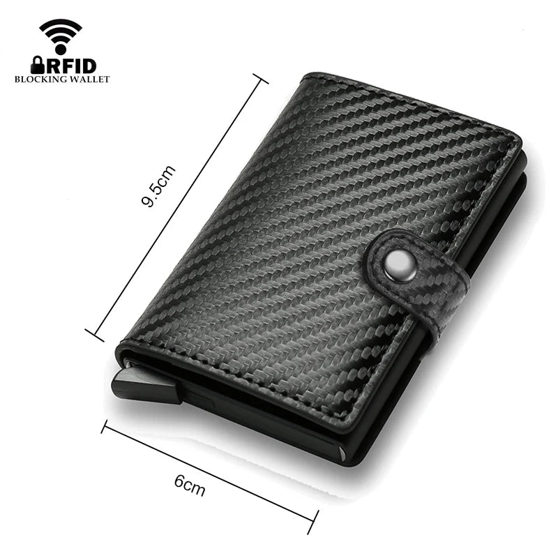 RFID Kartenetui aus Leder – Slim Wallet mit Sicherheitsverschluss für Kreditkarten, Bankkarten & Ausweise