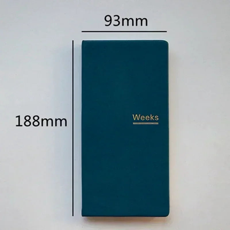 Elegantes Wochenplaner Notizbuch aus PU-Leder – Perfekt für Arbeit, Studium & Zeitmanagement