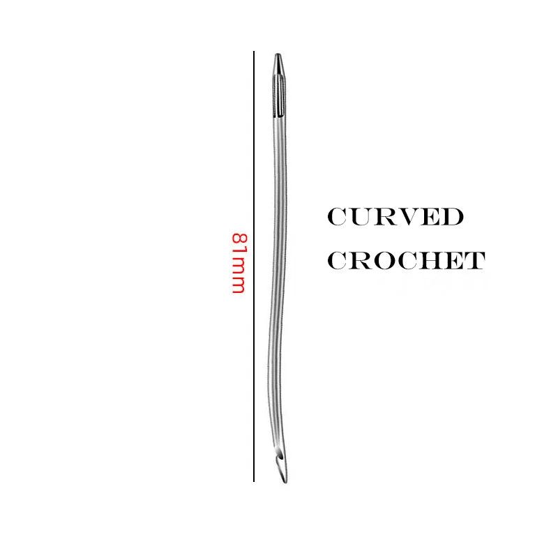 Leder Nähset mit Kupfergriff – Profi DIY Ahle & Nadeln Set für Leder, Canvas, Schuhe & Reparaturen