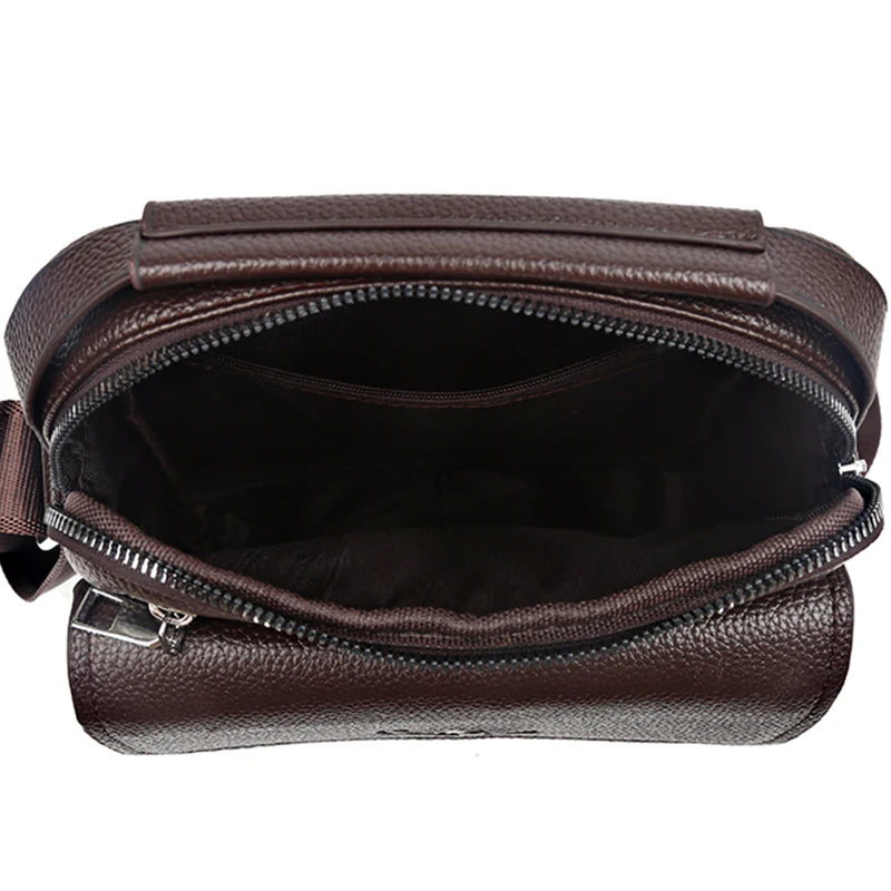 Bolso bandolera y bandolera de cuero para hombre: bolso para portátil de negocios con mayor capacidad y estilo