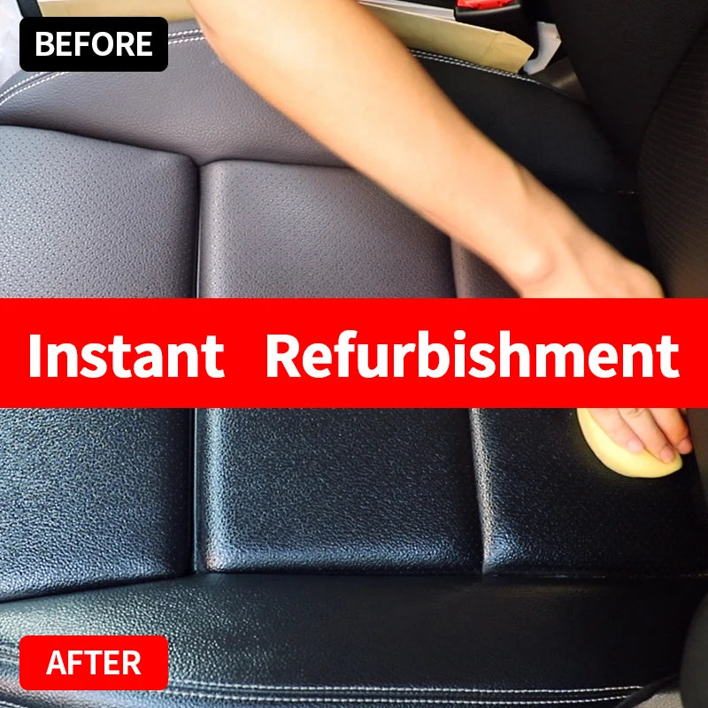 Auto Kunststoff & Leder Restaurator Spray – Tiefenpflege, Glanz & Farbauffrischer „Back to Black“ für Innen- & Außenpflege