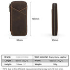 Vintage Crazy Horse Cuir Stifteetui – Handgefertigtes Echtleder Pen Case pour 4 Füllfederhalter | Sac à dos multifonction en cuir avec sac à dos 