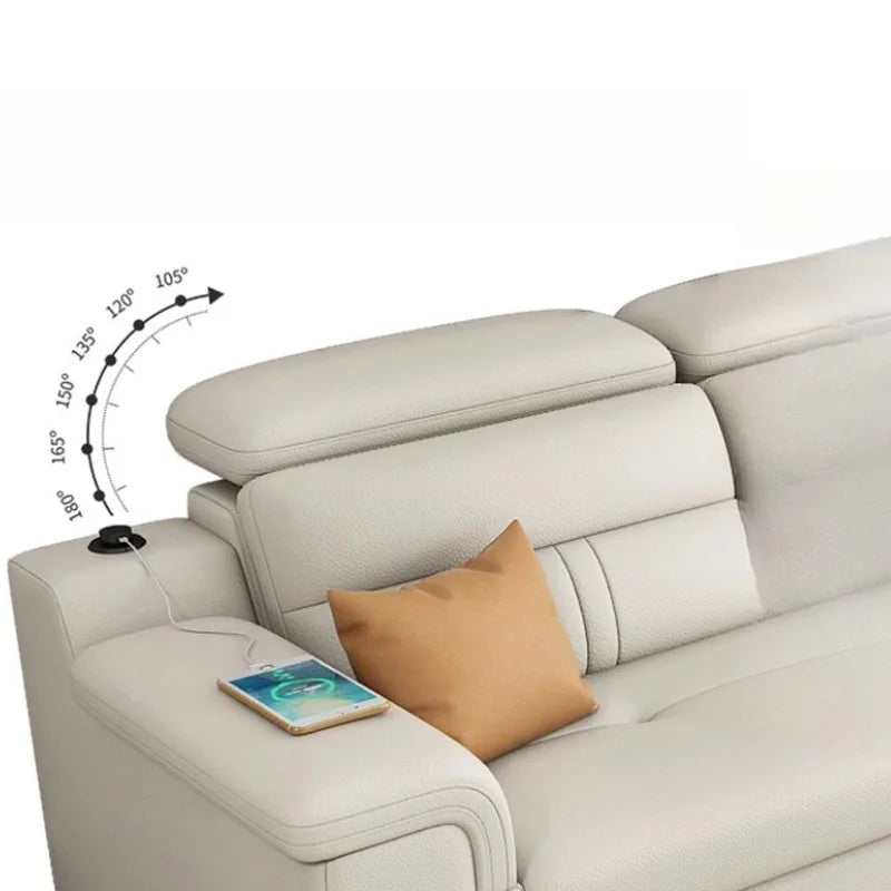 Wasserdichtes Luxus Ledersofa – Modernes L-förmiges Designer Ecksofa mit Schlaffunktion & Stauraum