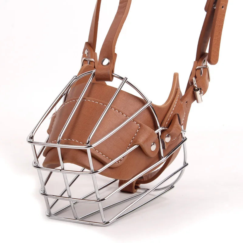 Hundemaulkorb aus Leder – Anti-Biss & Anti-Fressen Maulkorb für mittelgroße und große Hunde