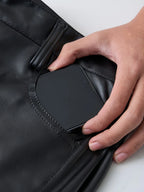 Pantalons en cuir PU Slim Fit pour hommes avec poches - Pantalons dynamiques au style intelligent et décontracté pour les looks de printemps et d'été