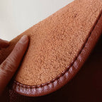 Quadratisches Sitzkissen aus Rindsleder 40 × 40 cm – Wasserdichtes, extra dickes Lederkissen für Büro, Sofa & Stuhl