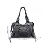 Bolso bandolera de un solo hombro Y2K Spicy Girl - Vintage PU Leder Motorrad-Tasche mit großer Kapazität