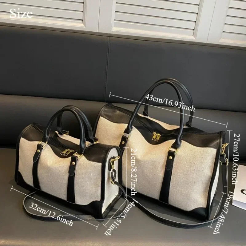 Große Damen Travel Bag 2025 – Modische Schulter- & Reisetasche mit Reißverschluss, leichte Commuter Handtasche mit großem Fassungsvermögen