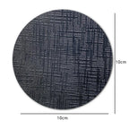 Runder Leder Untersetzer – Rutschfest, hitzeisolierend &amp; wasserdicht im Light-Luxury Design for Büro &amp; Couchtisch 