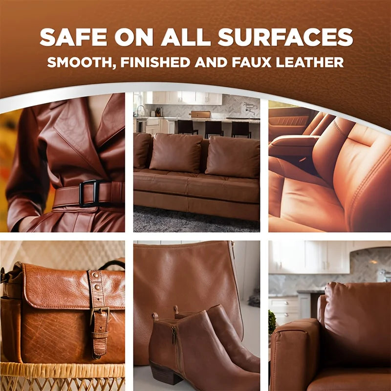 Premium Lederpflege Set 80 g – Reparatur- & Pflegewachs für Auto Innenraum, Schuhe, Taschen & Möbel