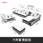 Modernes Luxus Ecksofa en Leder – Canapé multifonctionnel en forme de L, canapé d'immersion design minimaliste pour femmes de style