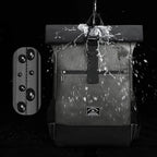 Rolltop Laptop Rucksack aus wasserfestem PU-Leder – Leichter Business & Reiserucksack mit USB-Funktion für Damen & Herren (15,6 Zoll)