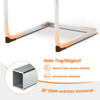 JYMTOM Set aus 4 Freischwinger-Esszimmerstühlen aus Kunstleder – Moderne Dining Chairs mit hoher Rückenlehne & verchromtem Metallrahmen