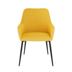 HOMAVO YZ8 2er Set Esszimmerstühle mit Armlehnen – Moderne Polsterstühle aus Stoff &amp; PU-Leder para Esszimmer &amp; Wohnzimmer