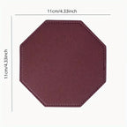 Moderne Untersetzer aus Kunstleder – Stilvolle Getränkeunterlagen für Kaffee, Tee & Wasser | Dekorative Tischsets im Leder-Look