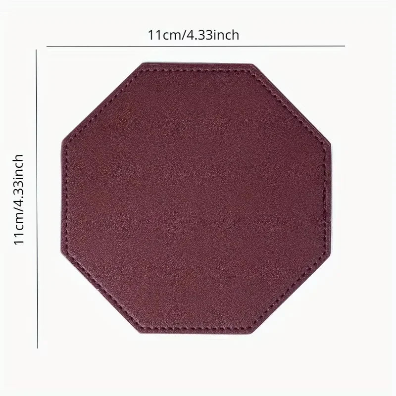 Moderne Untersetzer aus Kunstleder – Stilvolle Getränkeunterlagen für Kaffee, Tee & Wasser | Dekorative Tischsets im Leder-Look