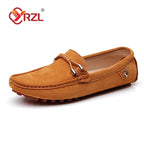 YRZL Herren Wildleder Loafer – Weiche Driving Mokassins en cuir véritable, Slip-On Flats en Übergrößen bis 48 