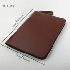 PU Leder Stifteetui für 10–48 Stifte – Wasserfeste Pen Pouch für Füllfederhalter & Rollerball Pens