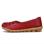 HAJINK Damen Leder Flats – Handgefertigte Loafers, Slip-On Ballerinas aus echtem Rindsleder