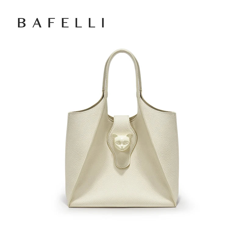BAFELLI Damen & Unisex Tote Bag aus echtem Leder 2025 – Luxuriöse Reise- & Business-Handtasche im Casual Design