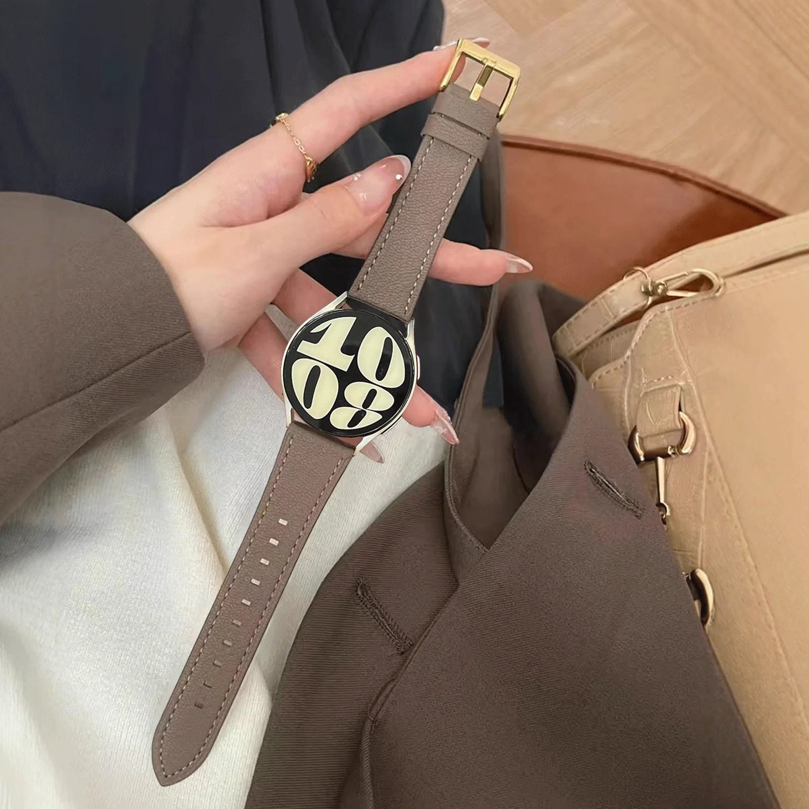 Lederarmband für Samsung Galaxy Watch – Hochwertiges Leather Loop Watchband 20 mm & 22 mm für Galaxy Watch 4–7, FE & Classic