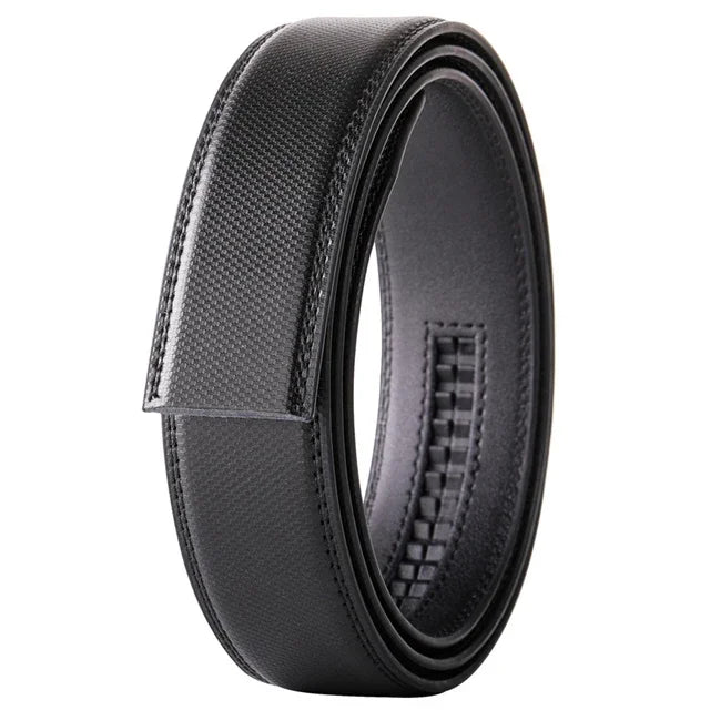 Herren Leder Gürtel ohne Schnalle – 3,5 cm Breite aus echtem Rindsleder in Schwarz, Braun, Blau, Grau & Weiß