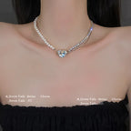 Vintage schwarze Lederkette mit geflochtenem Band & geometrischem Anhänger – Schlichte Halskette für Damen & Girls