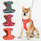 OODUDUOO No-Pull Hundegeschirr mit Reflexstreifen – Gepolstertes, ausbruchsicheres Hundegeschirr mit Leine für mittelgroße Hunde