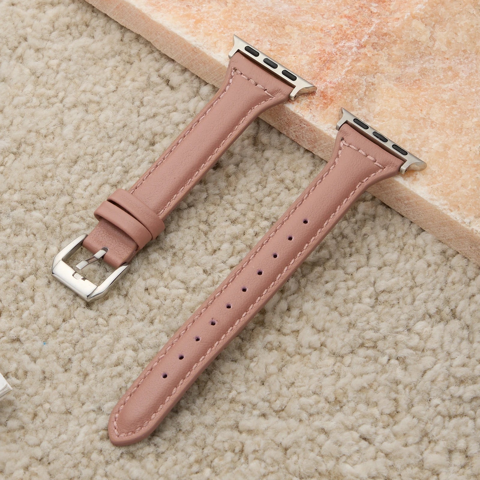 Elegantes Leder Loop Armband für Apple Watch Damen – Hochwertiges Leather Strap 38–46 mm & 49 mm für Series 1–11, SE & Ultra