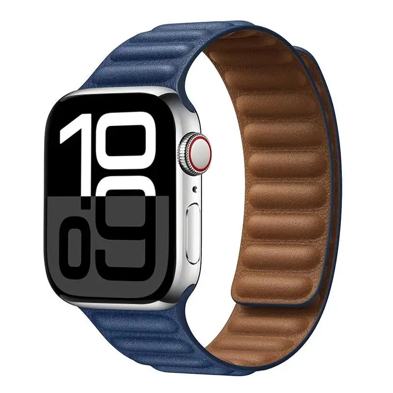 Magnetisches Lederarmband für Apple Watch – Original Leather Loop Strap 38–49 mm für Series 3–11, SE & Ultra 2