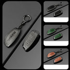 Étui de clé de voiture haut de gamme avec revêtement métallique et cuir pour Great Wall Haval – Étui de clé pour H6 (2024), H9 (2024), F7x, H5, H3, H2, M6 et plus