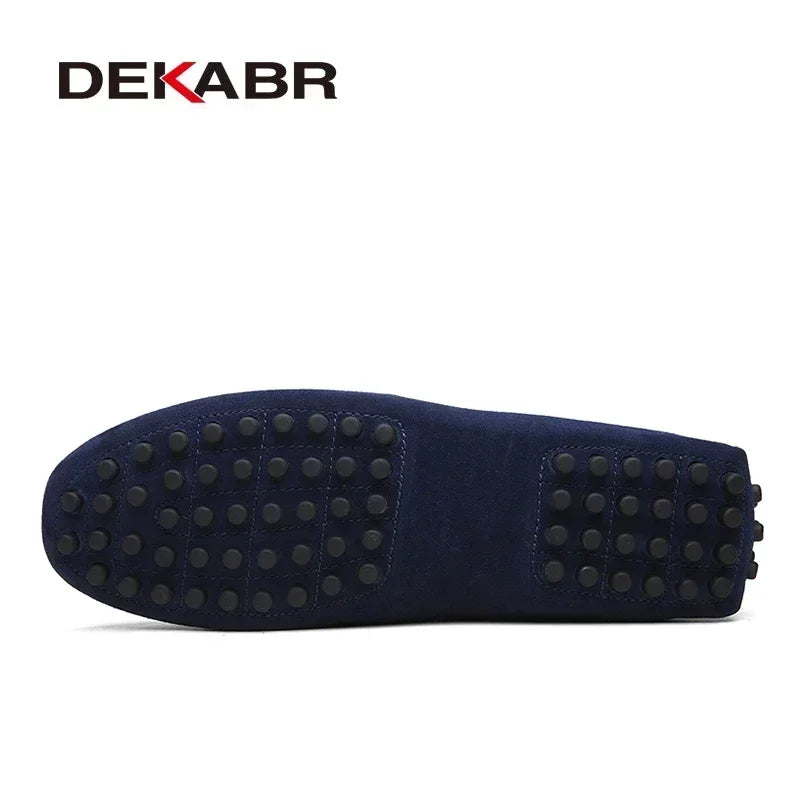 DEKABR Herren Loafer aus echtem Rindsleder – Bequeme Slip-On Mokassins & Driving Shoes in großen Größen bis 49