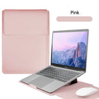 Funda de piel sintética para portátil – Funda impermeable con función atril para MacBook de 13 a 16 pulgadas, HP, Lenovo, Samsung 