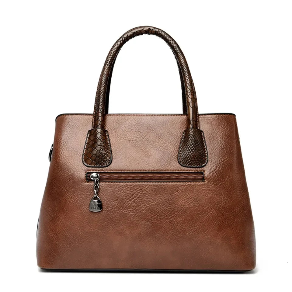 Luxury Damen Designer Patchwork Schultertasche – Große Leder-Handtasche & Shopper Tote mit Marken-Design