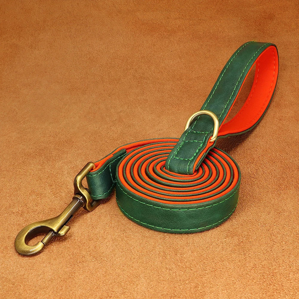 Hochwertige Hundeleine aus Leder, 1,5 m, Mittel, Groß, Klein und Groß – Robust, komfortabel und für alle Hunderassen geeignet