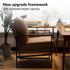 Weicher Leder Lounge Chair – Moderner Relax-Sessel mit Stahlrahmen, breiter Armchair für Wohnzimmer, Büro & Schlafzimmer
