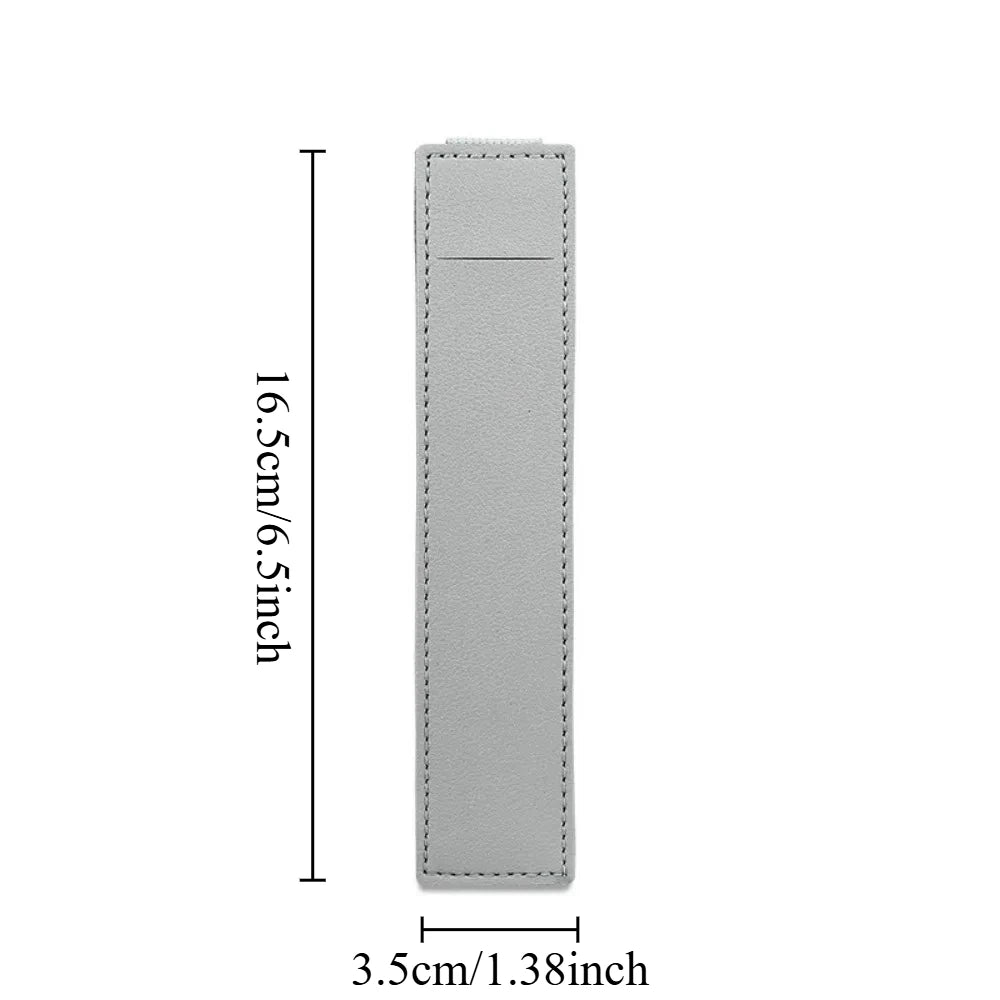 Étui à stylos en cuir PU avec bande élastique – Étui à stylos Schlankes pour journaux, écoles, bureaux et réunions 