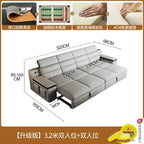 Designer Ledersofa für das Wohnzimmer – Verstellbares, faltbares & modulares Lounge-Sofa aus Echtleder im minimalistischen Design