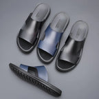 Pantuflas de cuero para hombre Sommer 2025 – Chanclas modernas con suela cómoda, sandalias de playa Leichte para todos los días y freizeit 