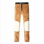 Herren Winter PU Lederhose mit Fleece-Futter – Extra warme Kunstlederhose in großer Größe, bequeme Casual Winterhose