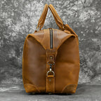 Luufan Crazy Horse Bolsas de cuero para hombres – Große Vintage Travel Duffel aus echtem Rindsleder mit Schultergurt